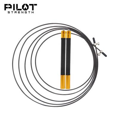 China Non Slip Aluminum Handle Covered Steel Wire PVC Jump Rope New Design Aluminum Adjustable Jump Handle Cross Rope for sale