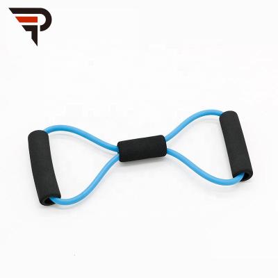 China Driver Fitness Wholesale 8 Shape Resistance Band Eco-Friendly Covered Resistance Tube for sale