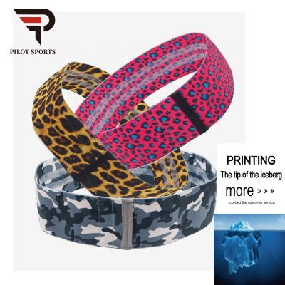 China Driver Exercising Resistance Sports Low MOQ Printing Elastic Gym Hip Band Resistance Band Hip Resistance Band for sale