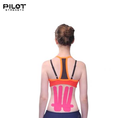 China 2021 Self-adhesion PILOT SPORTS Logo Sports Fitness Precut Custom Sports Pre Wrap Kinesiology Tape for sale