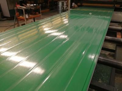 China Insulation Glass Wool Foam Sandwich Wall Panel Lotus Green Color for sale