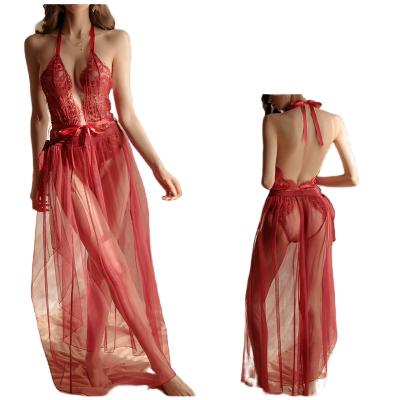 China WSA-1580 hot sexy nightgown mesh pretty girls dress sexy lingerie women sexy corset for sale