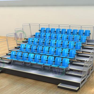 China 2017 Safety Athens Sport Seat Conference Hall Chair Grandstand Seating System Retractable Indoor Bleachers for sale