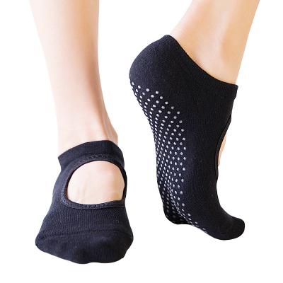 China Disposable Custom Logo Women Anti Five Fingers Slip Bandage Sports Yoga Booties Dropshipping Ladies Sports Pliates Ballet Socks Dance Sock for sale