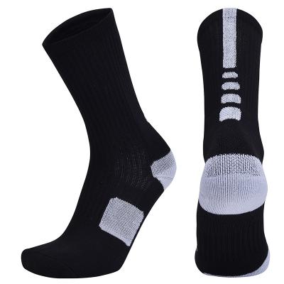 China Antibacterial professional elite cycling sock men's thicker stocking Sweat-absorbent basketball socks outdoor sports football skateboard socks for sale