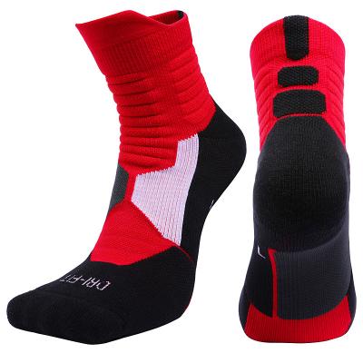 China Custom Logo Men Outdoor Sports Elite Antibacterial Basketball Hoops Recycling Compression Hoops Cotton Towel Bottom Mens Recycling Socks for sale