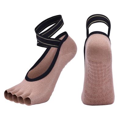 China [Hot Amazon] Custom Women's Pilates Yoga Socks Custom Organic Open Slip High Quality Breathable Non Slip Manufacturer Factory for sale