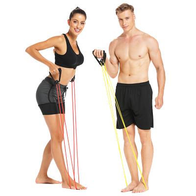 China Home Strength Training 120 cm Resistance Band Yoga Exercise Elastic Band Fitness Pull Rope Pilates Training Expande Tubes For Home Gym Strength Workout for sale