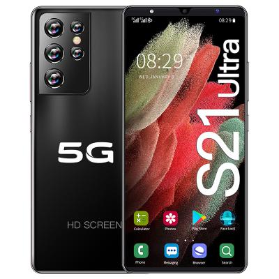 China Dual SIM Card Global Version S21 Ultra Camera 24+48MP 12+512GB Cell Phones 6.3 Inch 5000mah Dual Sim Card Unlocked HD Card Phones for sale