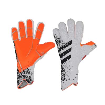 China Professional Finger Protection Latex Soccer Goalie Glove No Finger Guard Thickened Goalie Gloves No Kid Hand Adult Sporting Goods for sale