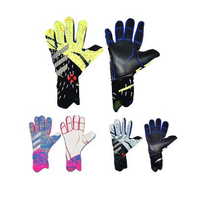 China 2022 Finger Protection Latex Soccer Goalkeeper Glove Not Thickened Professional Football Gloves No Finger Protection Adults Training for sale