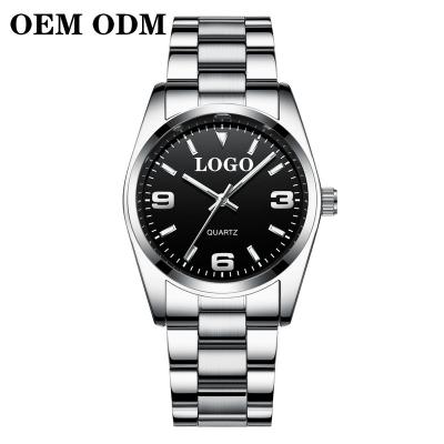 China 2021 OEM ODM style men's and women's watches day/date stainless steel quartz clock luxury stylish couple watches for sale