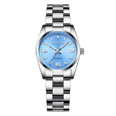 China 2021 Day/date style men's and women's watches stainless steel quartz clock luxury elegant couple watches for sale