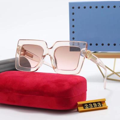 China Fashion sunglasses 2022 new super big frame fashion luxury sunglasses shape brand women's sunglasses 2398 for sale