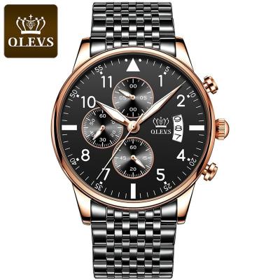 China Top Original Chronograph Men's Watch OEM OLEVS Chronograph Luminous Waterproof Business Watch For Men's Multifunctional Digital Watch for sale