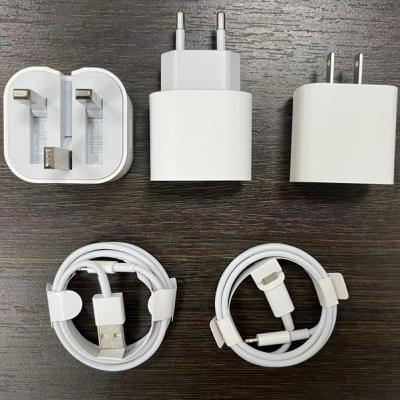 China PD 20W Charger Set Mobile Phone PD USB C to L Data Cable PD 20w Fast Charging Charger For iPhone 11 12 Pro Max for sale