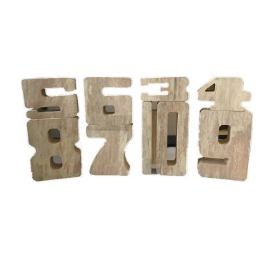 China 3D Building Kindergarten Steam Game Wooden Number Blocks Math Learning Education Game for sale