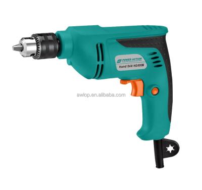 China Power Action 500W Portable Electric Woodworking Drill 10mm Tied Chuck With Variable Speed for sale