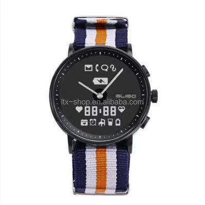 China 2018 New Product Fashionable Multifunctional Alarm Quartz Smart Watch With Mobile APP, E-ink Screen Smart Heart Rate Sports Watch for sale