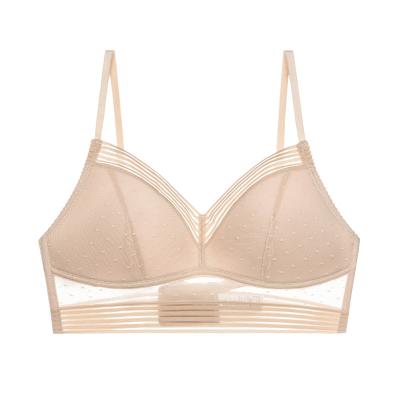 China Antibacterial Low Back Women's Lace Bra Lift Comfort Sexy U Shaped Lift Bra Bralette Non-Wired V-Neck Bustier Back Underwear for sale