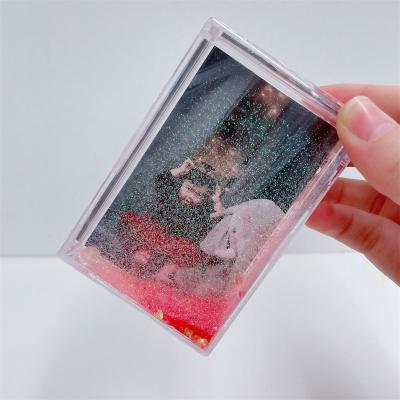 China Clear Plastic Glitter Environmental Friendly Photo Insert Box 2x3 Inch Views Birthday Subject Private Picture Frame Customized for sale