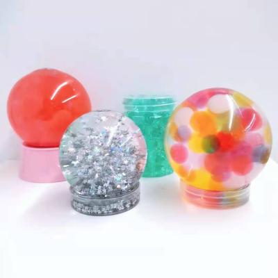 China Various Kits For Choosing Wholesale Kids Toys Empty 80mm 65mm Snowglobe DIY Snow Globe Kit With Water Beads for sale