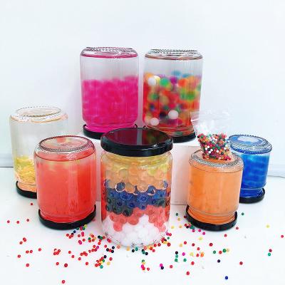 China New Arrival DIY Toy Mason Jar Glass Jar For Birthday Gift Fashion Colorful With Water Beads Bump Bottle for sale