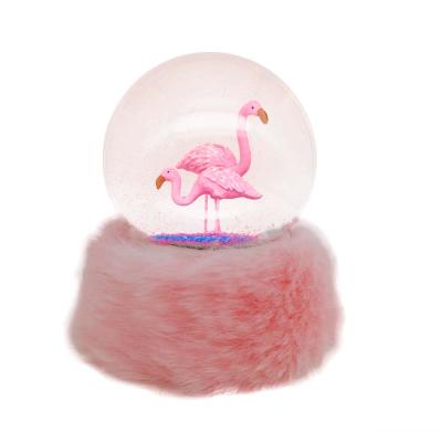 China Europe Arts and Crafts New Product Ideas 2022 Custom Personalized Snowball Glass Snowball Friends Schneekugel Gifts with Fur Base for sale