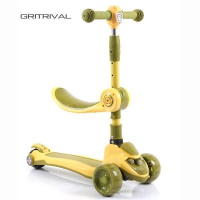 China Infantil Adjustable Kick Kick Girls Height Handlebar Baby Toy Patinete 3 in 1 3 Wheel Swing Ride on Kids Scooters for Kids Children with Led Light for sale