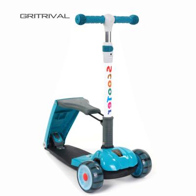 China Kids scooty kids infant baby Para ninos bebe boy toy kick juguete handlebar height adjustable kick scooter 3 in 1 with music and led light for sale