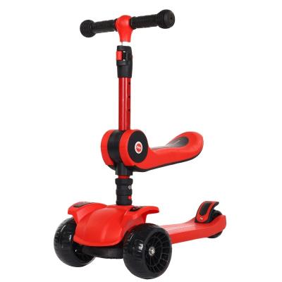 China Modern CE Certification High Quality Cartoon Snapshot 3 Wheeler Adjustable Foldable 5 in 1 Kick Scooter with Seat for Kids Girls India for sale