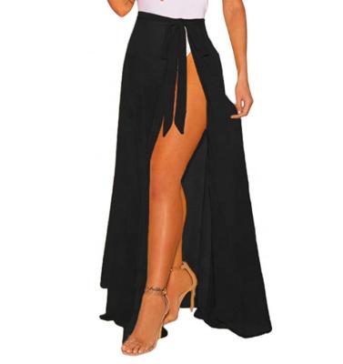 China Windproof Custom Chiffon long skirt cover up beachwear beach dress sarong for women for sale