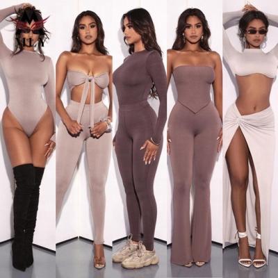 China Anti-Bacterial custom sexy bodysuit seamless outwear fashion women outfit for party for sale