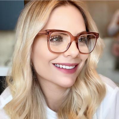 China Anti-blue retro glasses strain rice nail frame square mirror CP female pin flat mirror can be equipped with myopia for sale