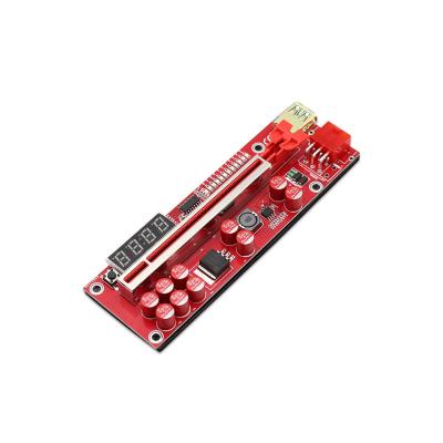 China With 10 x FP Capacitors V013 PRO Riser V013 GPU PRO PCI-E PCIE Solid Red Board VER 009S 009C 010X 010S 011 PRO 012 013 PLUS Display Temperatures for sale