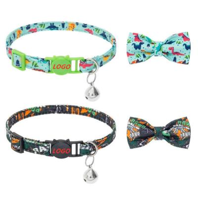 China OEM Manufacturer Wholesale Adjustable Nylon Custom Dog Cat Bowtie Collar With Bell for sale