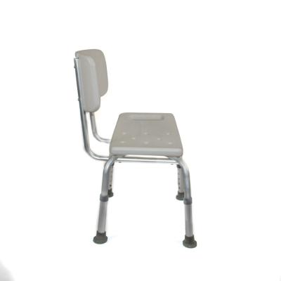 China Aluminum Shower Chair Bath Chair With Back Aluminum Seat Rehabilitation Therapy Supplies Aluminum Frame Pe Seat Enhance Medical for sale