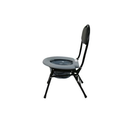 China Steel Toilet Chair Shower Commode Indoor Disabled Chair With Wheels for sale