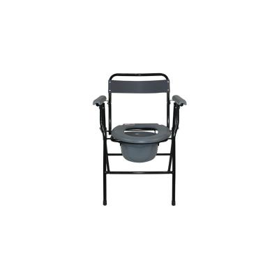 China Foldable Toilet Chair Steel Plastic Bucket Powder Coated Steel Frame Commode Chair JN633A for sale