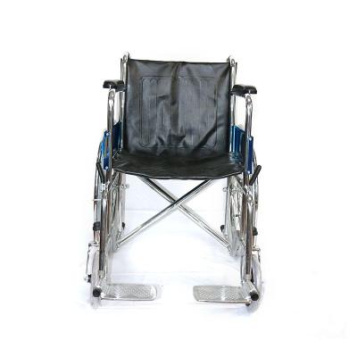 China Factory hot sales steel for hospital patients manual steel commode wheelchair for sale