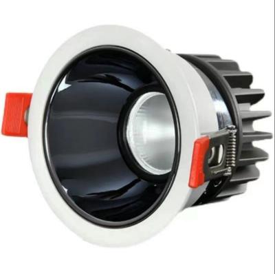 China Modern LED embedded narrow edge deep anti glare spotlight household ceiling downlight 7W 3000K 4000K 6000K white warm neutral light for sale