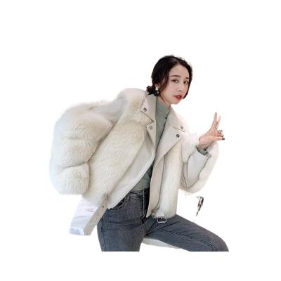 China Net red pu coat of the dress of the fox skin anti-pilling whole women's short velvet mink fur coat imitation fur for sale