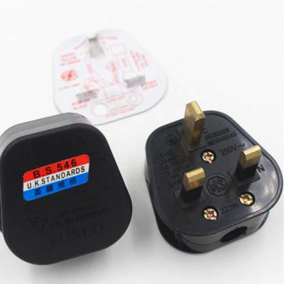 China UK Industrial 3 Pin 90 Degree Electric Power Cord Plug for sale