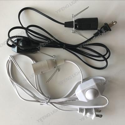 China E12 Home Appliance Socket Butterfly Clip Lamp Cord With Dimmer Rotary Switch for sale