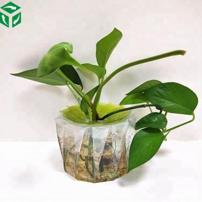 China Chinese Style Bulk Balcony Office Indoor Plastic Flower Folded Container Pots for sale