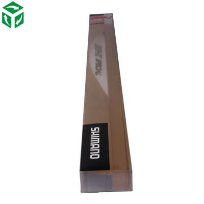 China Recyclable Plastic PET Rectangle Packing Hard Box For Fishing Rod for sale