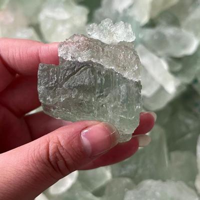 China China factory wholesale natural translucent light green crystal fluorite healing for decor for sale