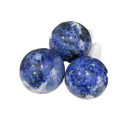 China Wholesale High Quality Blue Sodalite Crystal Sphere Ball Healing Crystal Balls From China for sale