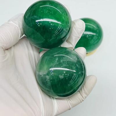 China China High Quality Natural Polished Green Fluorite Ball Decorative Ornaments for sale