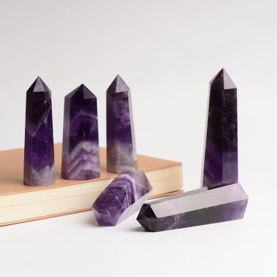 China China original natural amethyst stone polished amethyst dreamy point decorative ornaments for sale